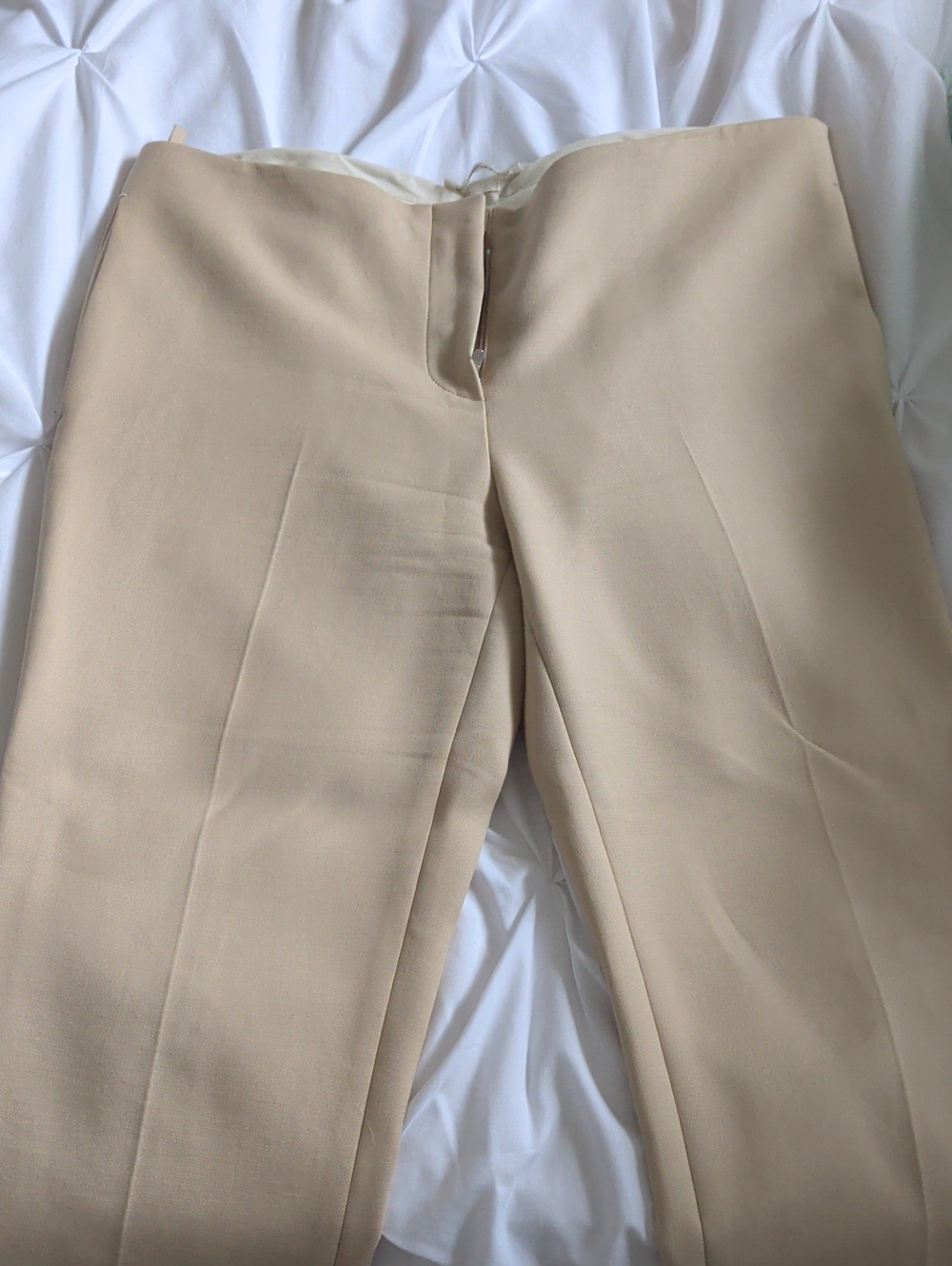The Row Beige Flat-Front Chinos